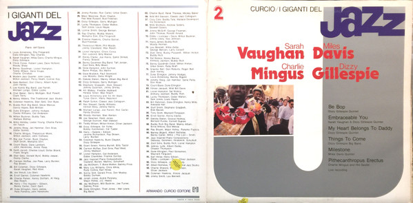 Sarah Vaughan , Miles Davis , Charles Mingus , Dizzy Gillespie - I Giganti Del Jazz Vol. 2 | Curcio (GJ- 2) - 9