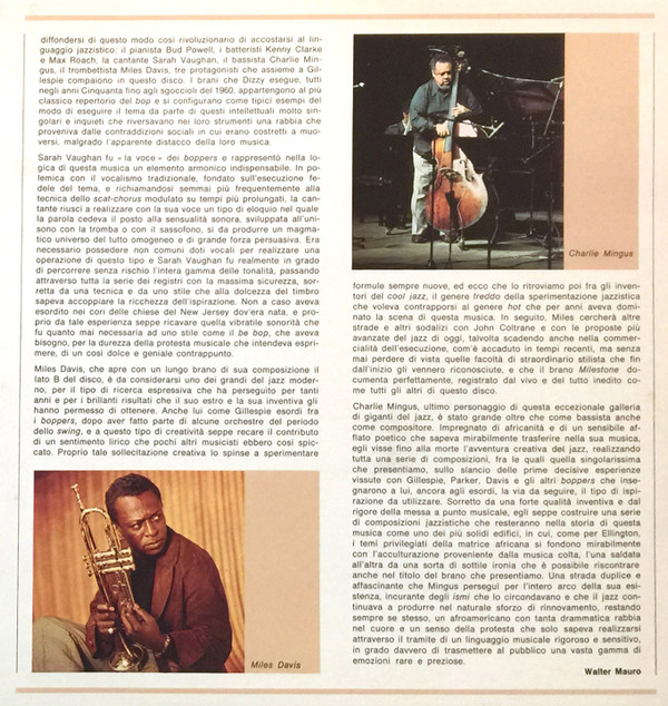 Sarah Vaughan , Miles Davis , Charles Mingus , Dizzy Gillespie - I Giganti Del Jazz Vol. 2 | Curcio (GJ- 2) - 3