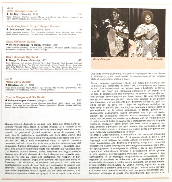 Sarah Vaughan , Miles Davis , Charles Mingus , Dizzy Gillespie - I Giganti Del Jazz Vol. 2 | Curcio (GJ- 2) - 2