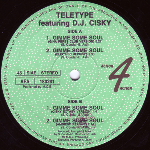 Teletype Featuring Cisky - Gimme Some Soul | Action 4 Action (AFA 180291) - main