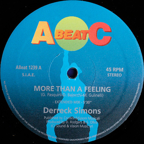 Derreck Simons - More Than A Feeling | A.Beat-C. (ABeat 1239)