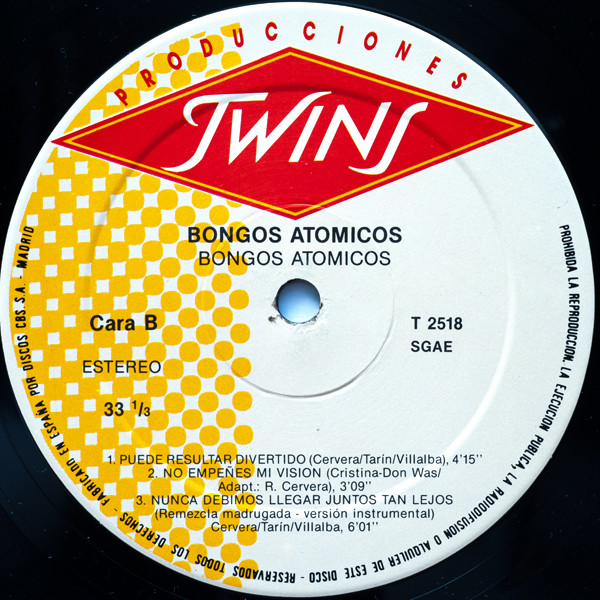 Bongos Atómicos - Bongos Atómicos | Producciones Twins (T 2518) - 4