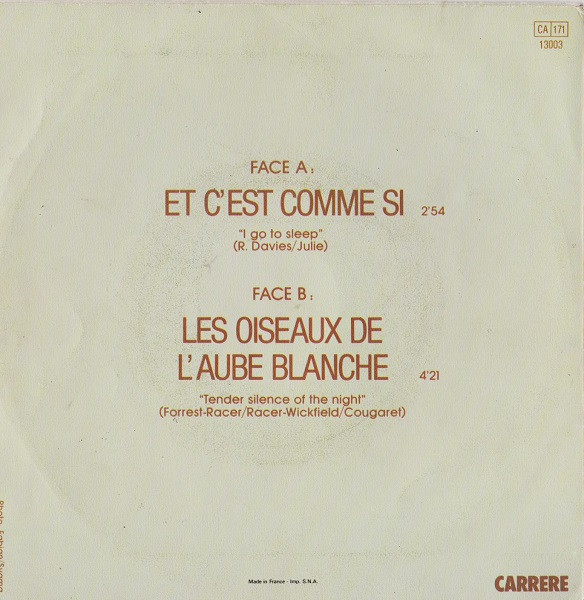 Julie - Et C'Est Comme Si | Carrere (13003)