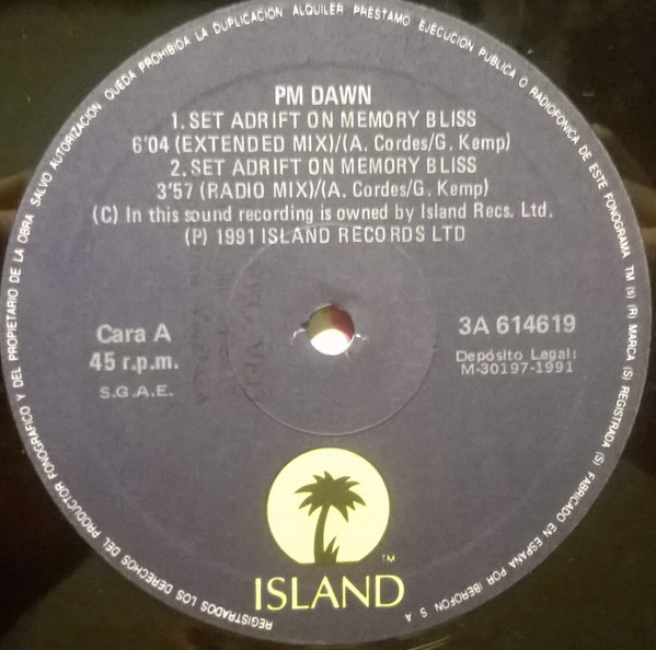 P.M. Dawn - Set Adrift On Memory Bliss | Island Records (3A 614619) - 3