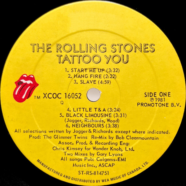 Rolling Stones - Tattoo You | Rolling Stones Records (XCOC 16052) - 2