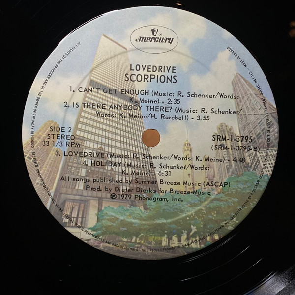 Scorpions - Lovedrive | Mercury (SRM-1-3795) - 4