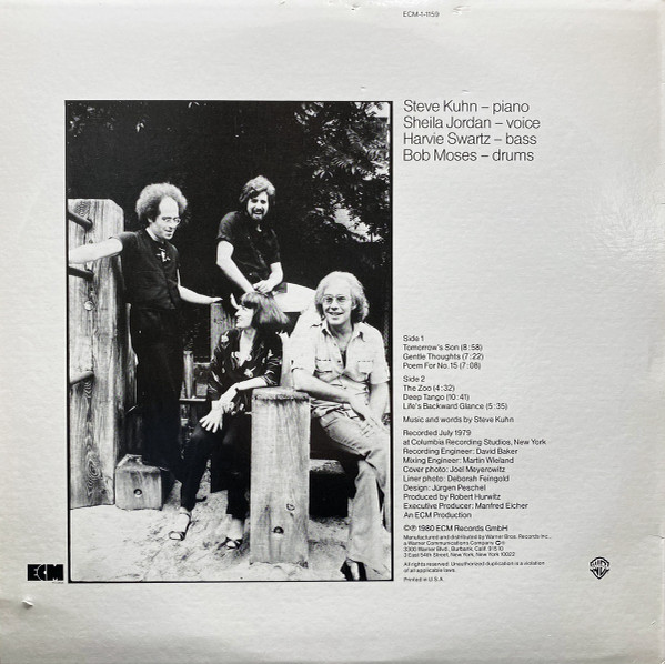 Steve Kuhn / Sheila Jordan Band - Playground | ECM Records (ECM-1-1159) - 2