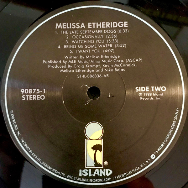 Melissa Etheridge - Melissa Etheridge | Island Records (7 90875-1) - 4 Melissa Etheridge - Melissa Etheridge | Island Records (7 90875-1) - 4