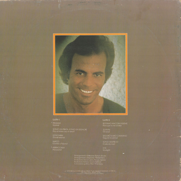 Julio Iglesias - Sono Un Pirata, Sono Un Signore | CBS (CBS 82838) - 4