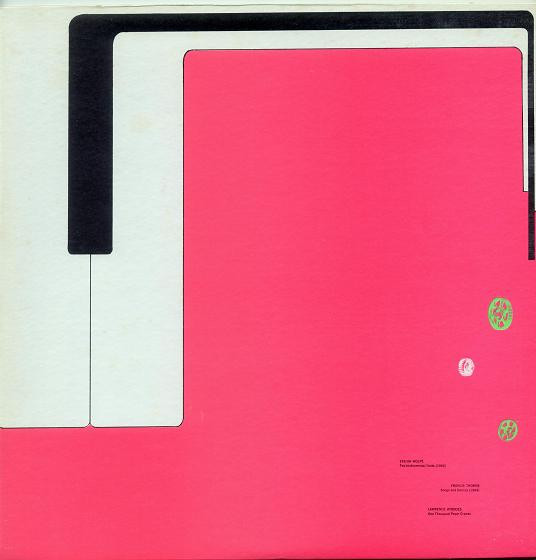 Stefan Wolpe / Francis Thorne / Lawrence Widdoes - Two Instrumental Units / Songs And Dances / One Thousand Paper Cranes | Opus One (number 9) - main Stefan Wolpe / Francis Thorne / Lawrence Widdoes - Two Instrumental Units / Songs And Dances / One Thousand Paper Cranes | Opus One (number 9) - main