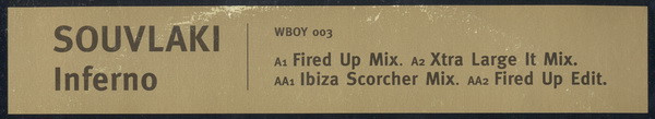 Souvlaki - Inferno | Wonderboy (WBOY 003) - 2