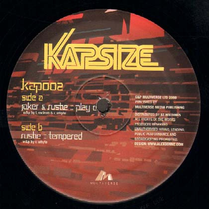 Joker & Rustie - Play Doe / Tempered | Kapsize (kap002) Joker & Rustie - Play Doe / Tempered | Kapsize (kap002)