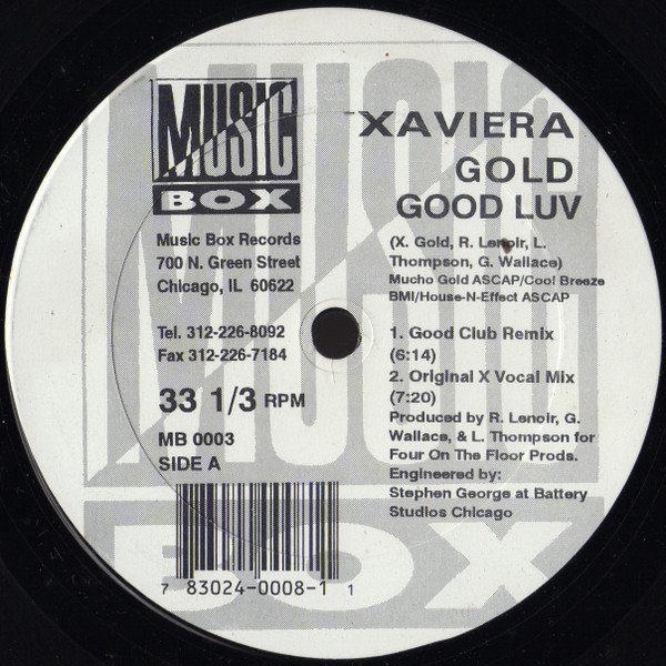 Xaviera Gold - Good Luv | Music Box Records (MB 0003)
