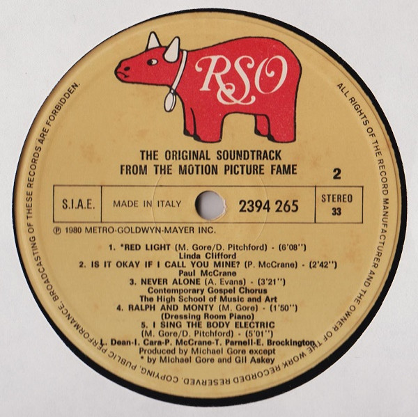 Various - Fame = Saranno Famosi - Colonna Sonora Originale Del Film | RSO (2394 265)