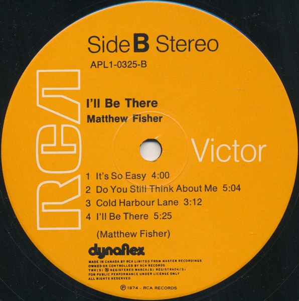 Matthew Fisher - I'll Be There | RCA Victor (APL1-0325) - 4