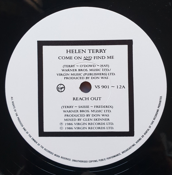 Helen Terry - Come On And Find Me | Virgin (VS  901-12) - 3