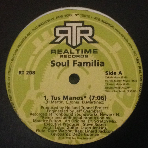 Soul Familia - Tus Manos | Realtime Records (RT 208) - 2