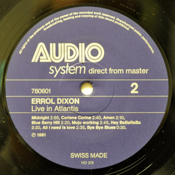Errol Dixon - Live In Atlantis | Audio System (780601) - 4