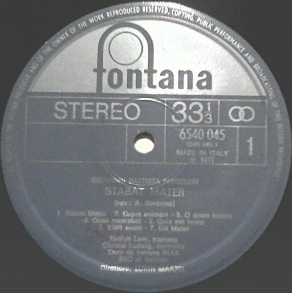 Giovanni Battista Pergolesi - Stabat Mater | Fontana (6540 045) - 2