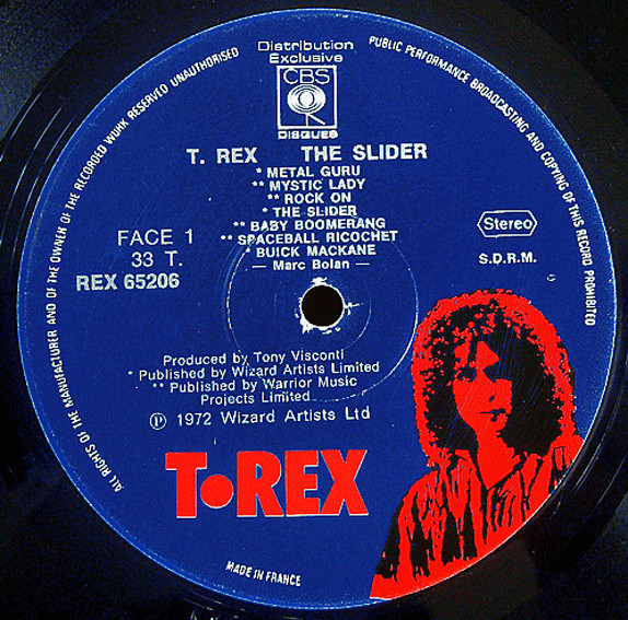 T. Rex - The Slider | CBS (REX 65206) - 3