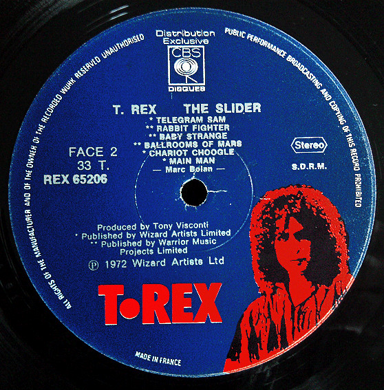 T. Rex - The Slider | CBS (REX 65206) - 4