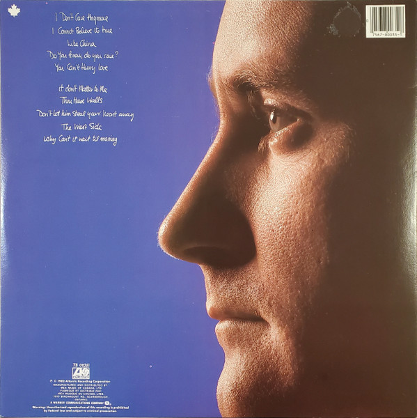 Phil Collins - Hello, I Must Be Going | Atlantic (78 00351) - 3