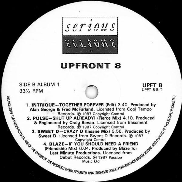 Various - Upfront 8 - Solid State | Serious Records (UPFT 8) - 4 Various - Upfront 8 - Solid State | Serious Records (UPFT 8) - 4