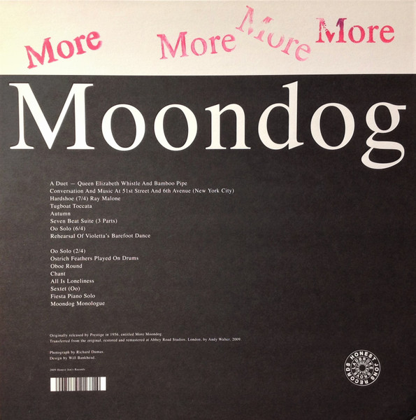 Moondog - More Moondog | Honest Jon's Records (HJRLP106) - 2 Moondog - More Moondog | Honest Jon's Records (HJRLP106) - 2
