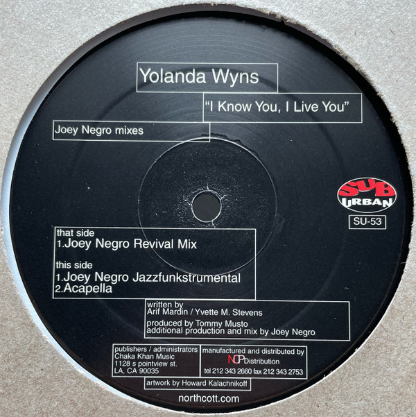 I Know You, I Live You (Joey Negro Mixes)