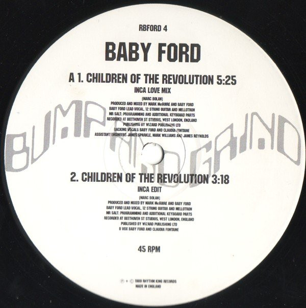 Baby Ford - Children Of The Revolution - Inca Love Remix Collection | Rhythm King (RBFORD 4) - 3 Baby Ford - Children Of The Revolution - Inca Love Remix Collection | Rhythm King (RBFORD 4) - 3