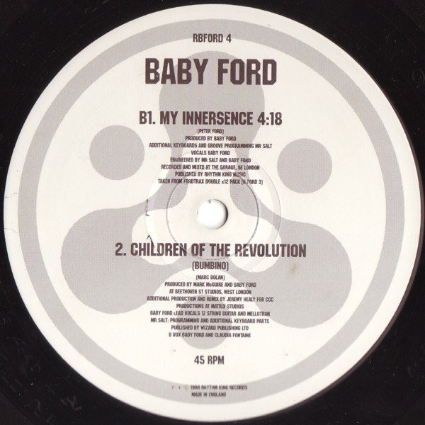 Baby Ford - Children Of The Revolution - Inca Love Remix Collection | Rhythm King (RBFORD 4) - 4 Baby Ford - Children Of The Revolution - Inca Love Remix Collection | Rhythm King (RBFORD 4) - 4