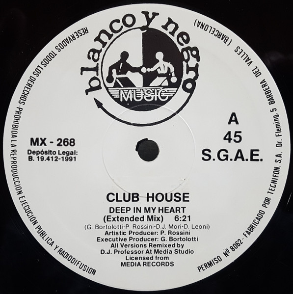 Club House - Deep In My Heart | Blanco Y Negro (MX 268) - 2