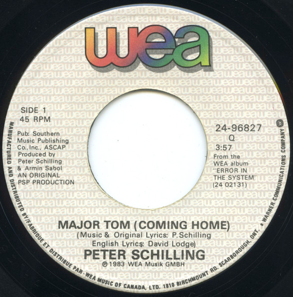 Peter Schilling - Major Tom (Coming Home) | WEA (24-96827) - main