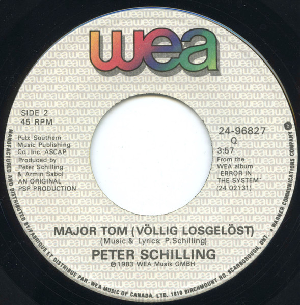 Peter Schilling - Major Tom (Coming Home) | WEA (24-96827) - 2