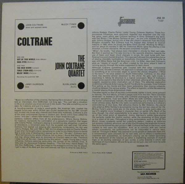 The John Coltrane Quartet - Coltrane | Jasmine Records (JAS 10) The John Coltrane Quartet - Coltrane | Jasmine Records (JAS 10)