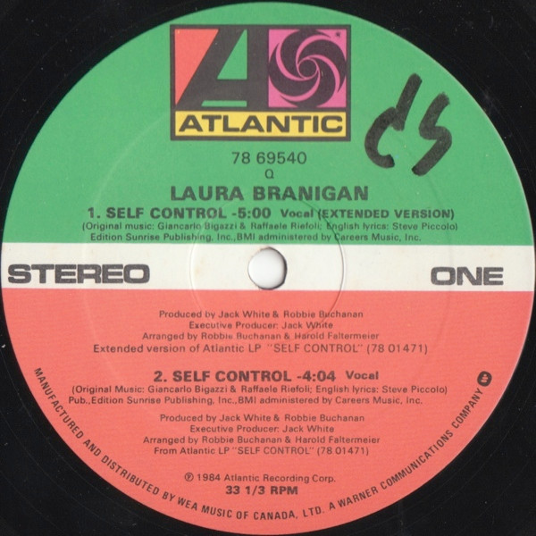 Laura Branigan - Self Control | Atlantic (78 69540) Laura Branigan - Self Control | Atlantic (78 69540)
