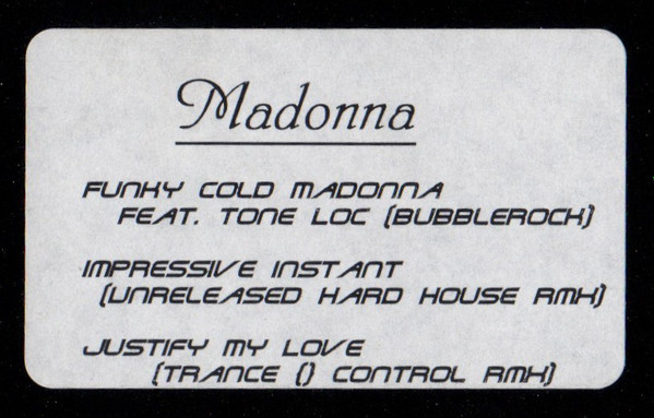 Madonna - Funky Cold Madonna | Not On Label (Madonna) (Justify 001) - 2