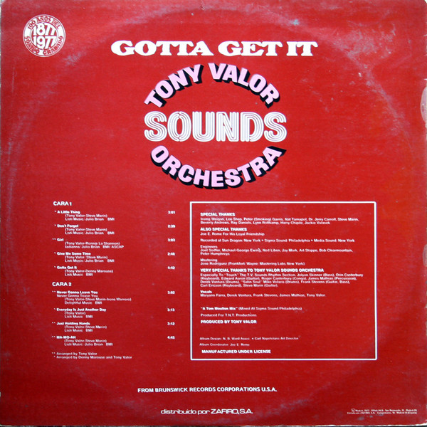 Tony Valor Sounds Orchestra - Gotta Get It | Zafiro (ZLB 2.027) - 2 Tony Valor Sounds Orchestra - Gotta Get It | Zafiro (ZLB 2.027) - 2