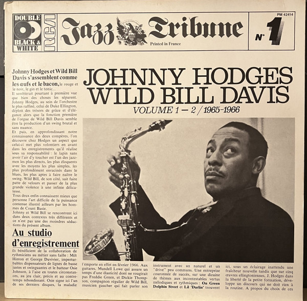 Johnny Hodges & Wild Bill Davis - Johnny Hodges And Wild Bill Davis (Volume 1 - 2 / 1965 - 1966) | RCA (PM 42414)