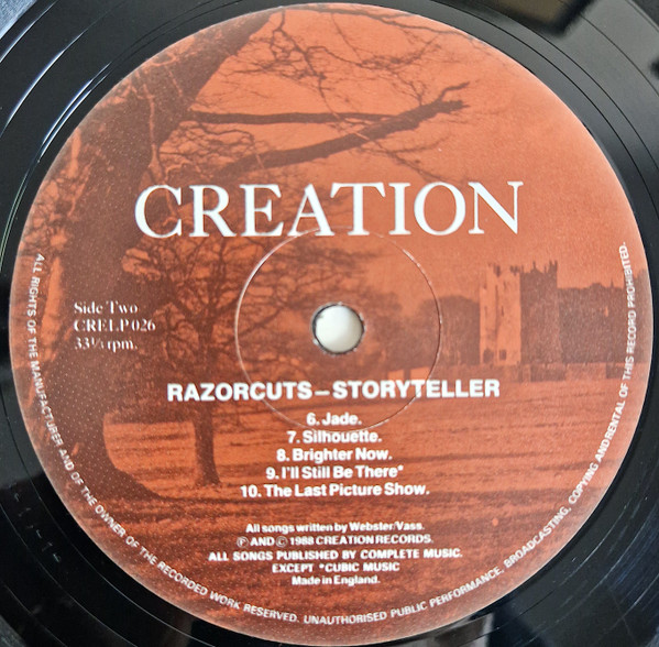 Razorcuts - Storyteller | Creation Records (CRELP 026) - 2