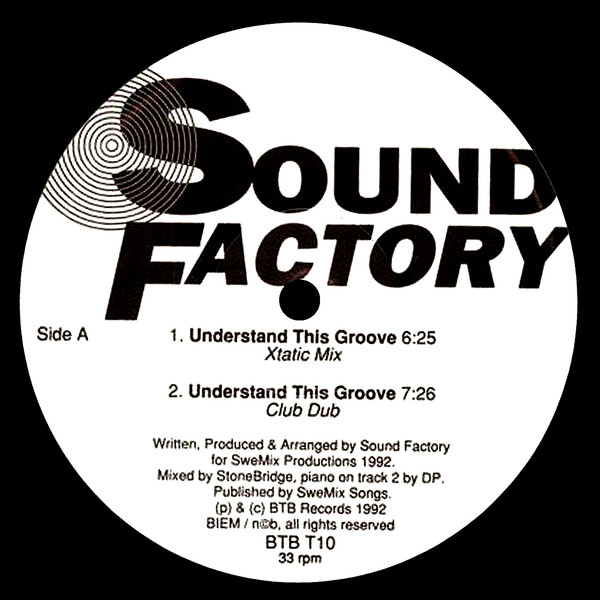 SoundFactory - Understand This Groove | BTB Records (BTB T10) - 3 SoundFactory - Understand This Groove | BTB Records (BTB T10) - 3