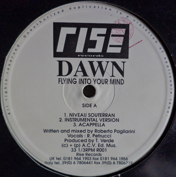 Dawn - Flying Into Your Mind | Rise Records (R001) - main Dawn - Flying Into Your Mind | Rise Records (R001) - main