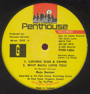 Buju Banton - Loving Was A Crime | Penthouse Records (PHRI 135)