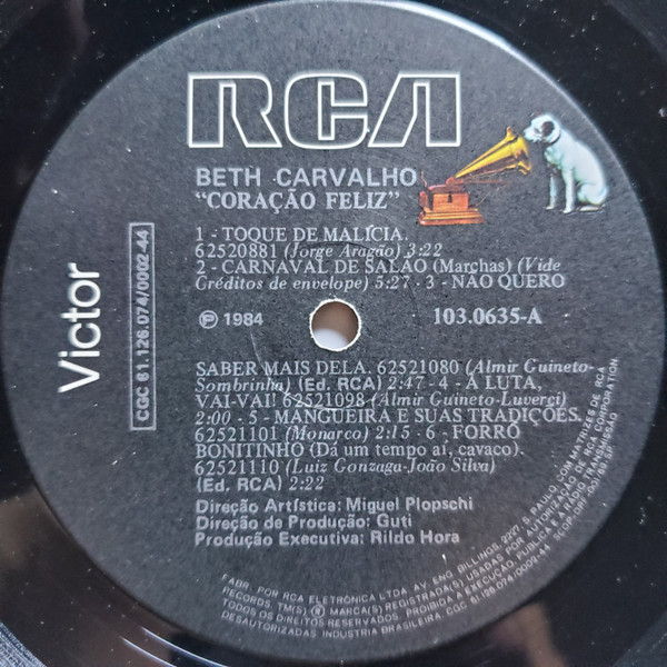 Beth Carvalho - Coração Feliz | RCA Victor (103.0635) - 2