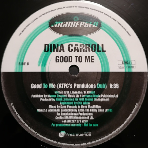 Dina Carroll - Good To Me | Manifesto (GTMDJ1) - 4 Dina Carroll - Good To Me | Manifesto (GTMDJ1) - 4