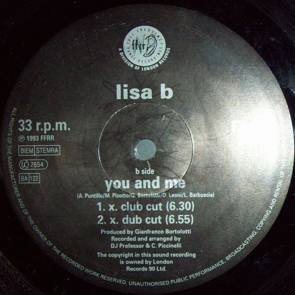 Lisa B - You & Me | FFRR (FX 226) - 4