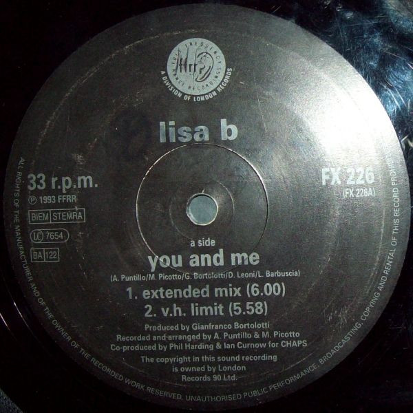 Lisa B - You & Me | FFRR (FX 226) - 3