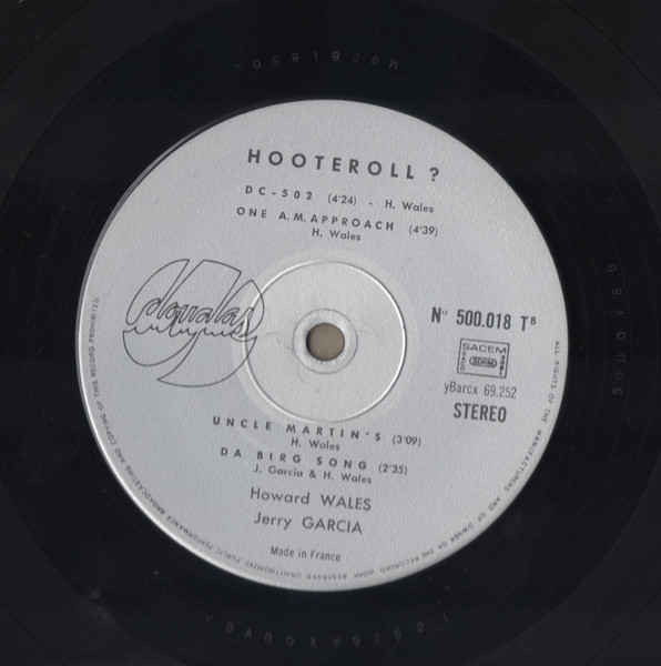 Howard Wales & Jerry Garcia - Hooteroll? | Douglas (500.018 T) - 4 Howard Wales & Jerry Garcia - Hooteroll? | Douglas (500.018 T) - 4