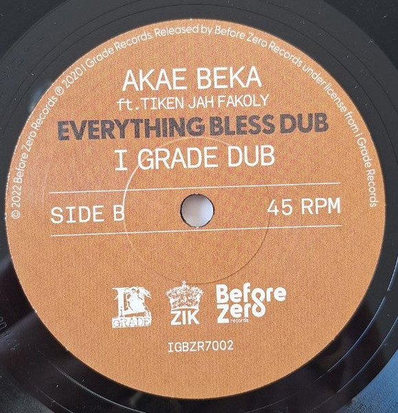 Akae Beka , Tiken Jah Fakoly - Everything Bless | Before Zero Records (IGBZR7002) - 4