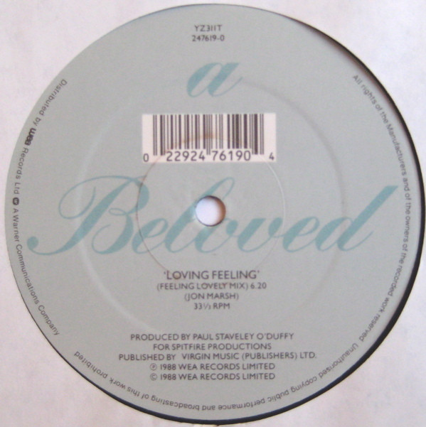 Beloved - Loving Feeling | WEA (YZ 311T) - 3